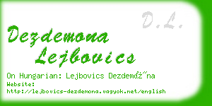 dezdemona lejbovics business card